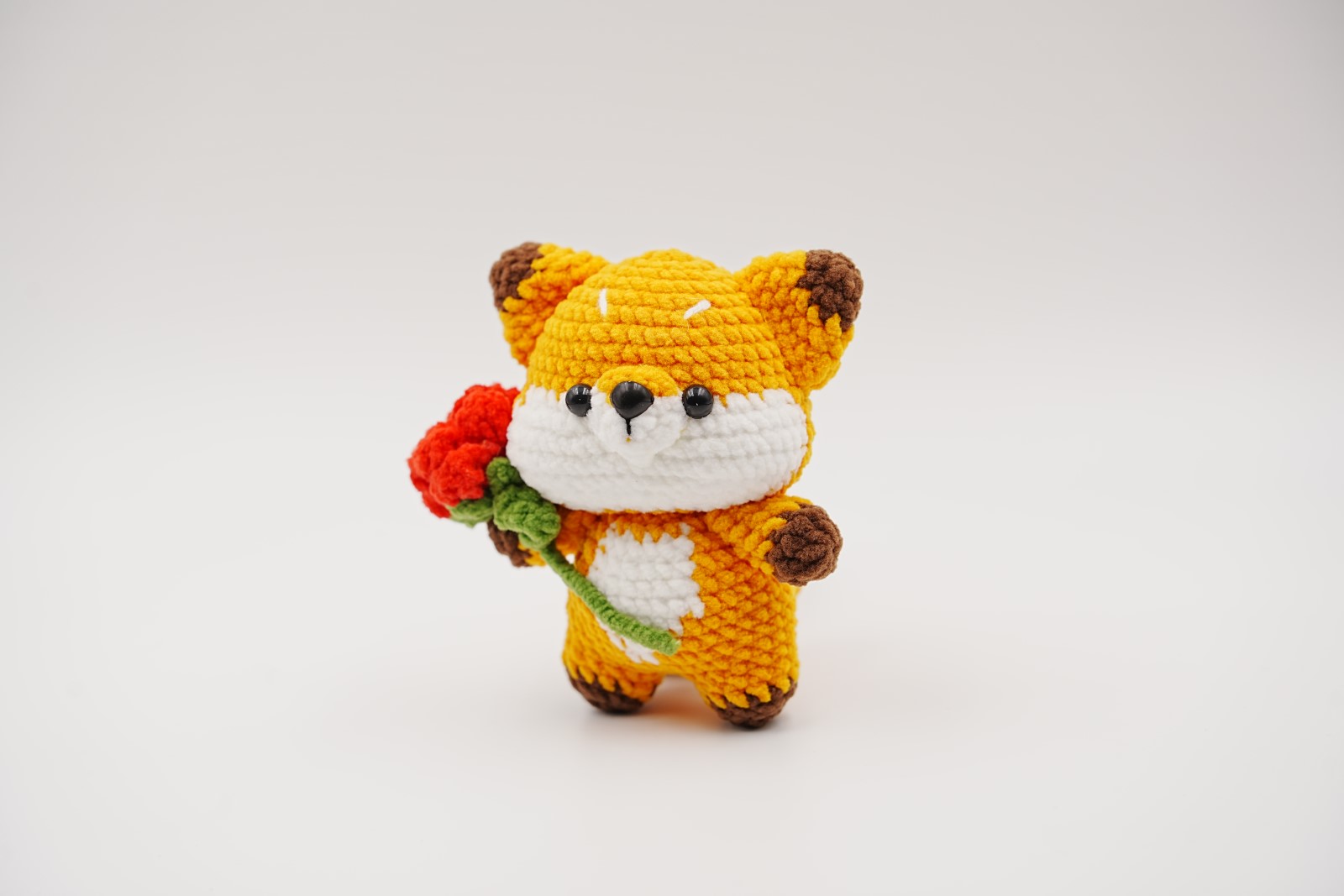 crochet-fox-004 Rose Fox - Image 1