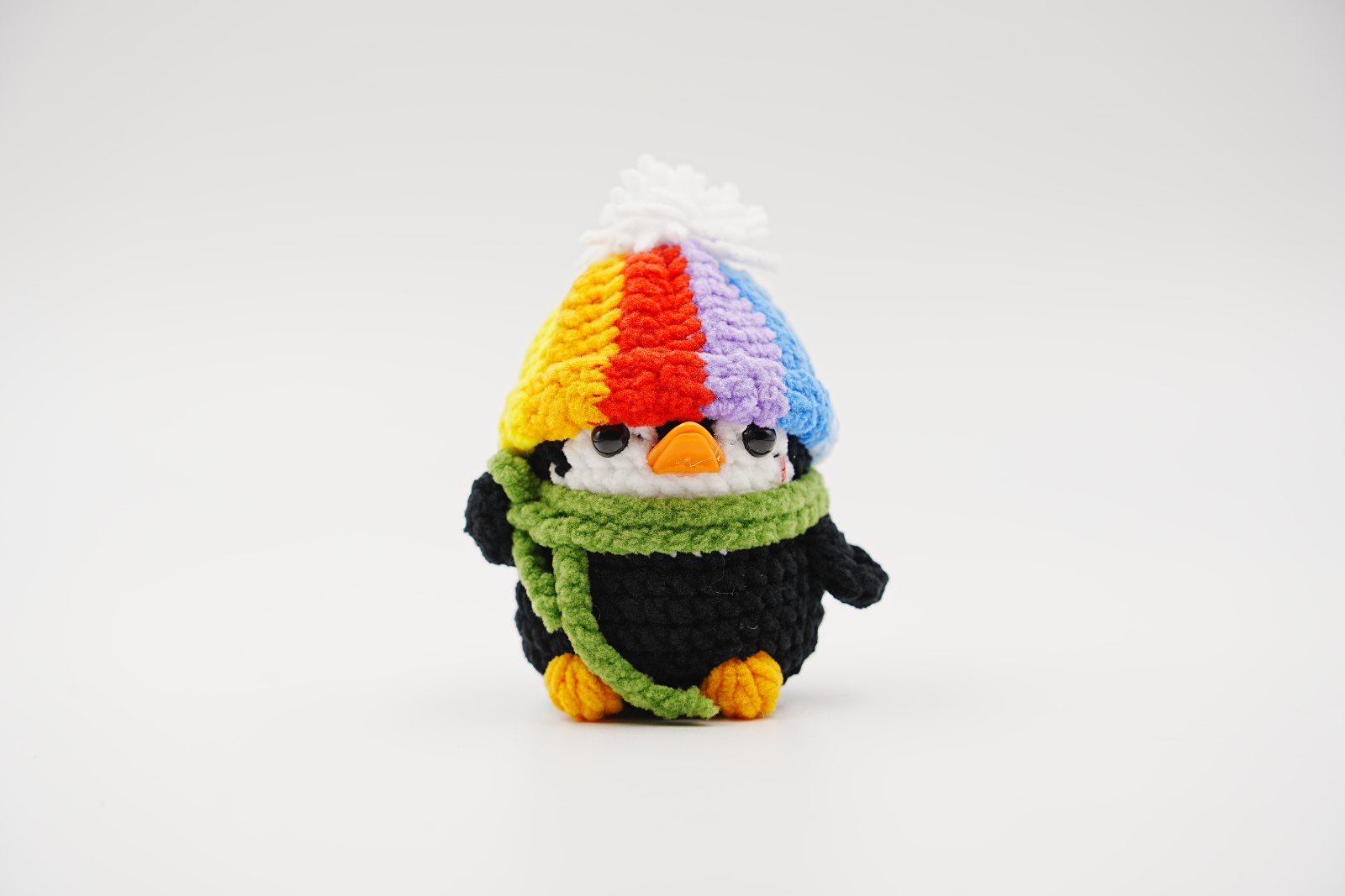 crochet-penguin-007 Rainbow Penguin - Image 1